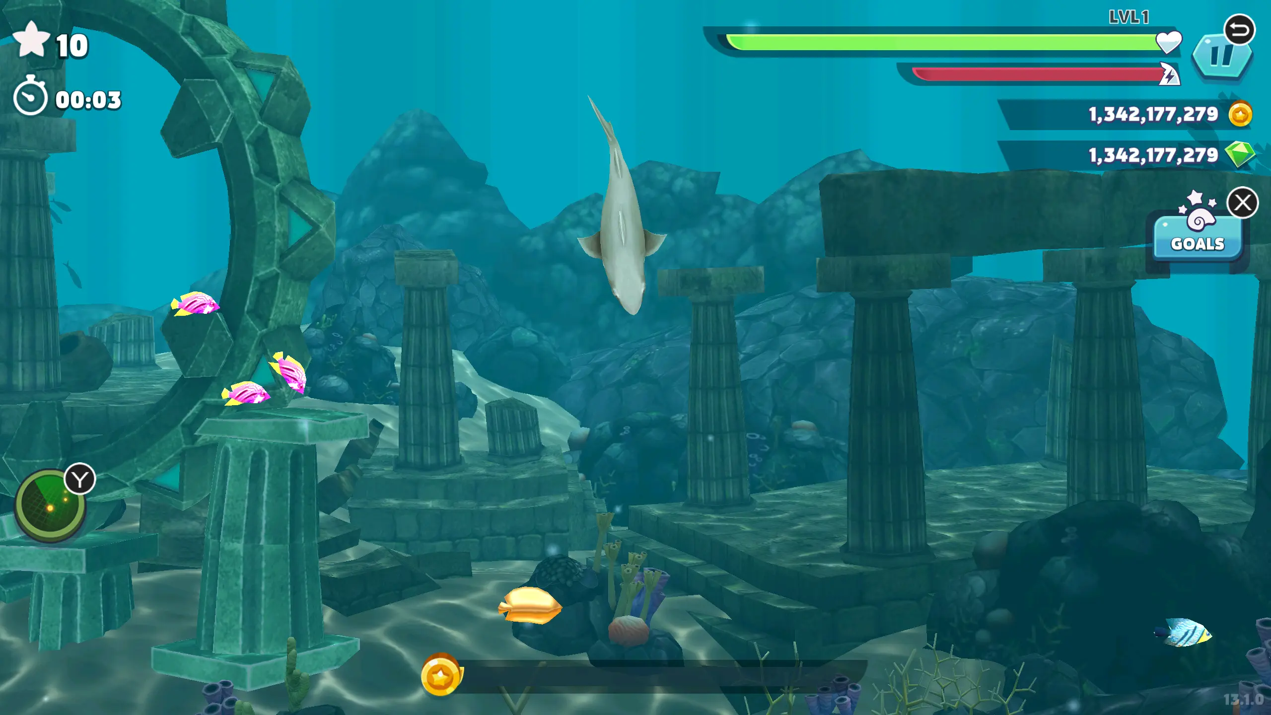 饥饿鲨进化无限金币钻石版截图2