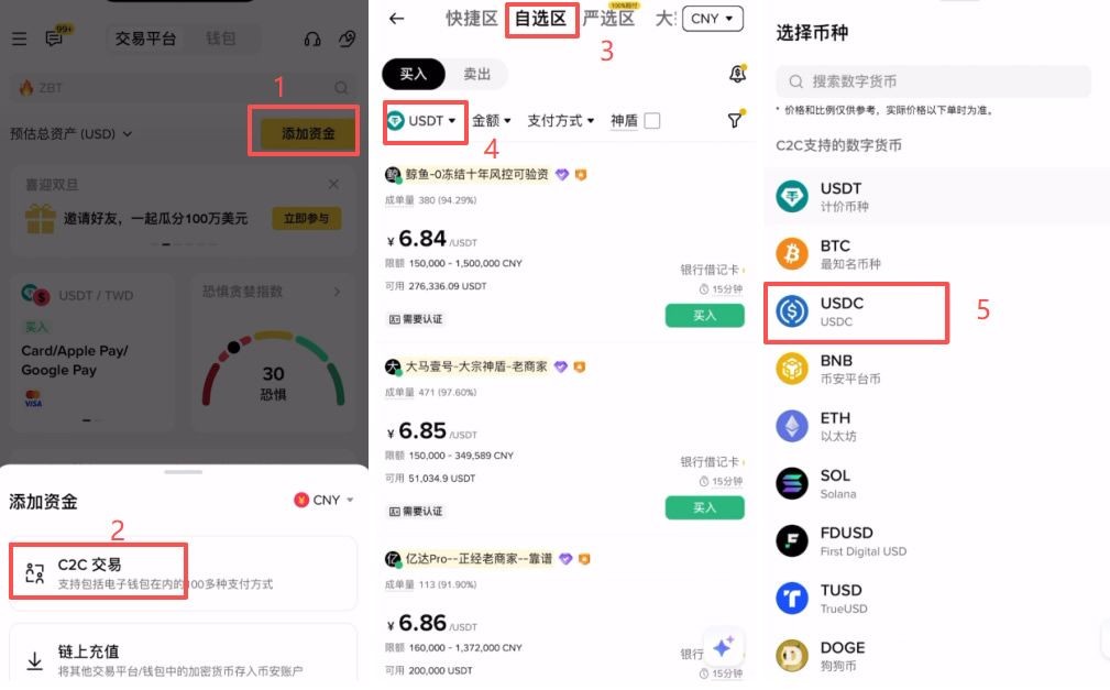 币安Binance购买USDC完整教程